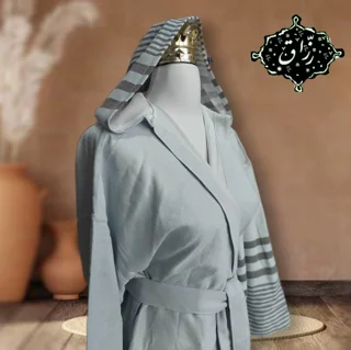 حوله تن پوش یزدی صد در صد نخ سایز بزرگ نقره ای