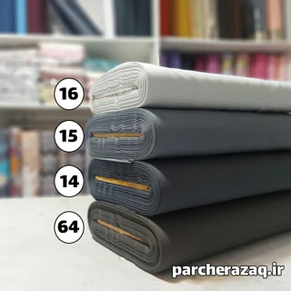 پارچه تترون ساده طیف طوسی عرض 90 سانتی متر