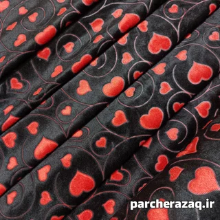 پارچه مخمل قلبی عرض 1.5