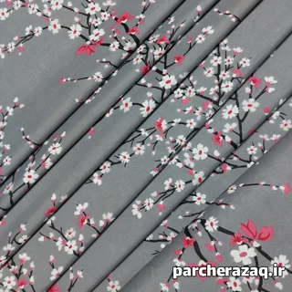 پارچه ملحفه شکوفه سرخابی وایت لند