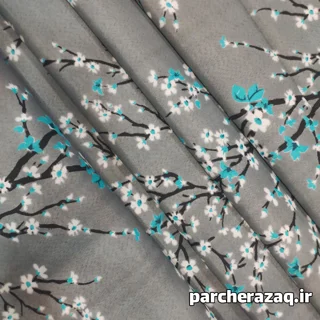 پارچه ملحفه شکوفه ستایش فیروزه ای