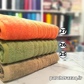 حوله حمام آذرریس موج ماشی، سبز و گلبهی