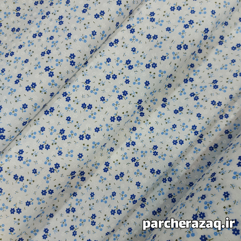 پارچه چادر نماز گلباران آبی