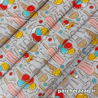 پارچه دستمال آشپزخانه اعلا (پنبه پنبه) طرح بستنی