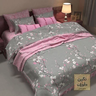 پارچه ملحفه ای آزالیا نگین عرض 2.40
