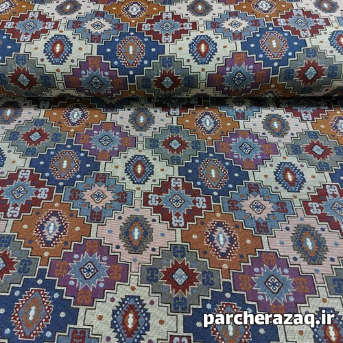 پارچه روفرشی جاجیم طرح خاتم عرض2 متر