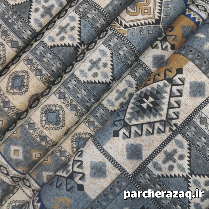 پارچه ملحفه سنتی گلیم طوسی ستایش