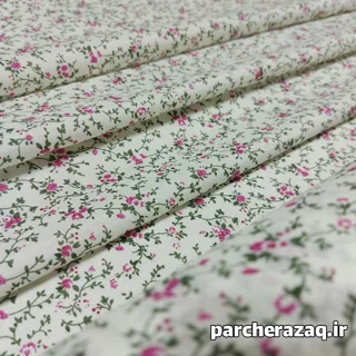 پارچه چادر نماز گل دار شکوفه صورتی