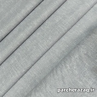 پارچه ملحفه تک رنگ طوسی روشن کتان ریسمان عرض دو متر