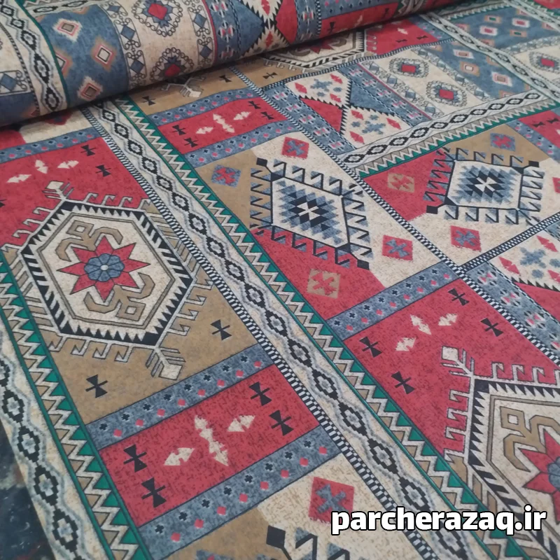 پارچه ملحفه سنتی گلیم قرمز ستایش
