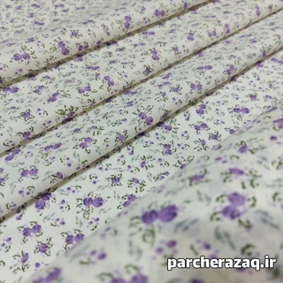 پارچه چادر نماز گل دار بنفش لادن