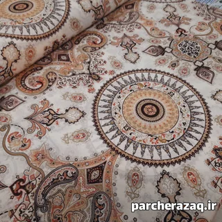 پارچه ملحفه طوبی ترمه قهوه ای