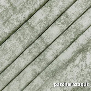 پارچه ملحفه ساده طوسی سبز طرح پتینه وایت لند