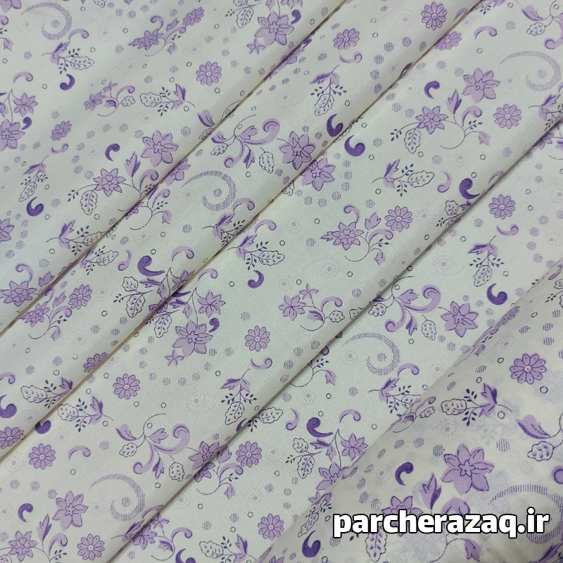 پارچه چادر نماز گل دار تینا بنفش