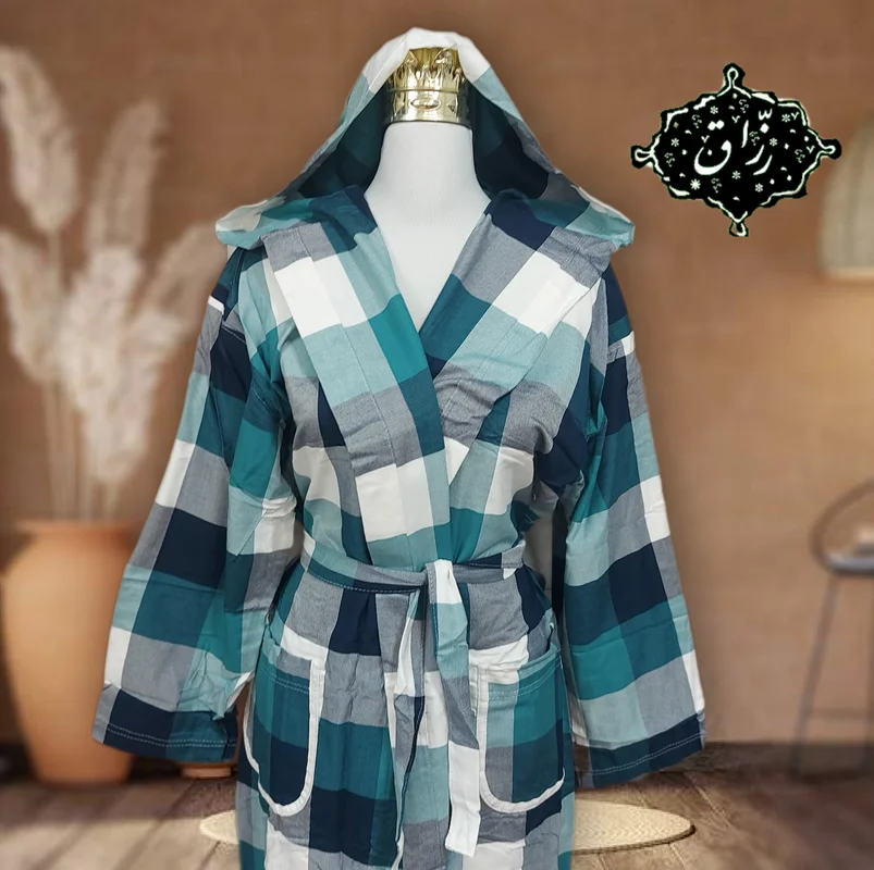 حوله تن پوش یزدی ابراهیمی صد در صد نخ سایز بزرگ سبز