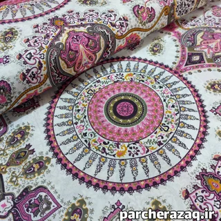 پارچه ملحفه پانته آ صورتی پدیده نو