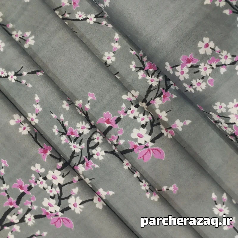 پارچه ملحفه شکوفه ستایش صورتی روشن