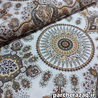 پارچه ملحفه طرح پانته آ قهوه ای