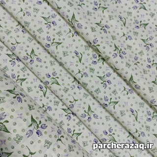 پارچه چادر نماز گل دار آلاله بنفش