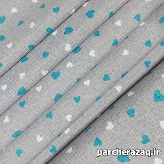 پارچه ملحفه قلب طوبی نورگل آبی