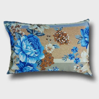 روبالشی دو رو گل آبی (تترون باکیفیت ایرانی)