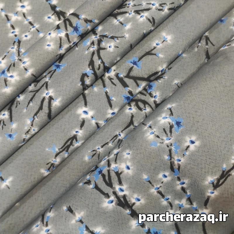 پارچه ملحفه شکوفه ستایش آبی