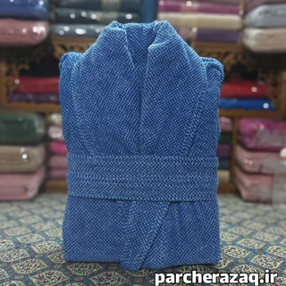 حوله تن پوش ترک کلاریس (برند VIP آذرریس تبریز) طرح ملانژ صادراتی آبی کاربنی