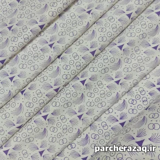پارچه چادر نماز طرح دار بنفش مدرن پرستو