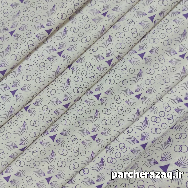 پارچه چادر نماز طرح دار بنفش مدرن پرستو