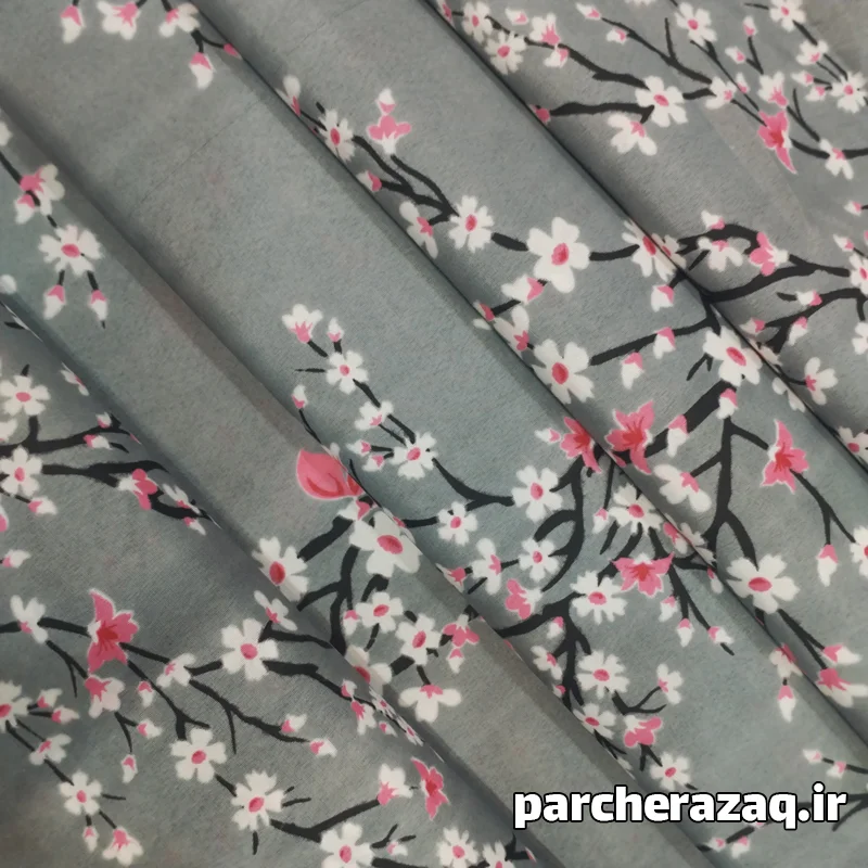 پارچه ملحفه شکوفه ستایش صورتی تیره