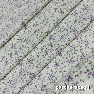 پارچه چادر نماز گل دار شکوفه بنفش