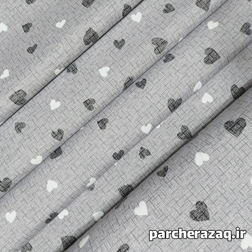 پارچه ملحفه قلبی طوبی طرح نورگل مشکی