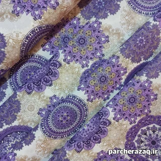 پارچه ملحفه ستایش طلا بنفش